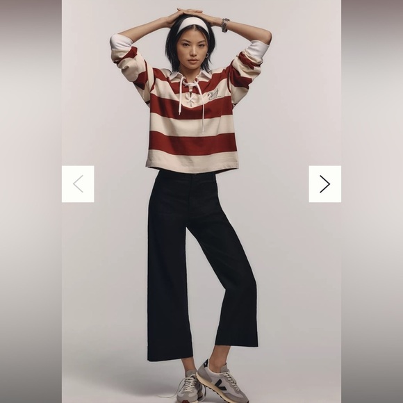 Anthropologie The Colette Cropped Wide-Leg Pants by Maeve: Magic Fabric Edition - Picture 2 of 7